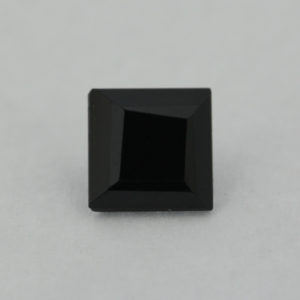 Loose Princess Cut Black Onyx CZ Gemstone Cubic Zirconia Front