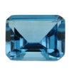 Loose Emerald Cut Aquamarine CZ Gemstone Cubic Zirconia March Birthstone