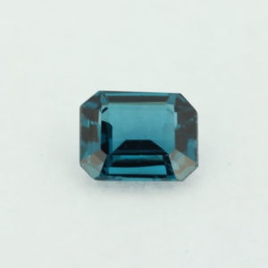 Loose Emerald Cut Blue Zircon CZ Gemstone Cubic Zirconia December Birthstone Front