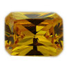 Loose Emerald Cut Citrine CZ Gemstone Cubic Zirconia November Birthstone