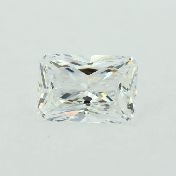 Loose Emerald Cut White CZ Gemstone Cubic Zirconia April Birthstone Front