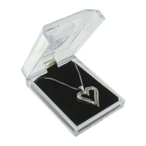 Clear Acrylic Crystal Pendant Box Display Jewelry Gift Box