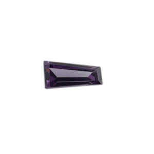 Loose Tapered Baguette Amethyst CZ Gemstone Cubic Zirconia February Birthstone Front