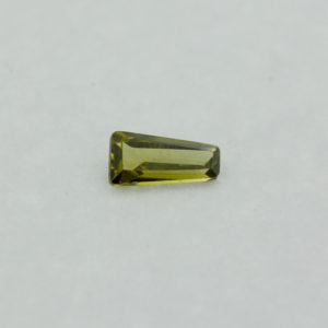 Loose Tapered Baguette Peridot CZ Gemstone Cubic Zirconia August Birthstone Front