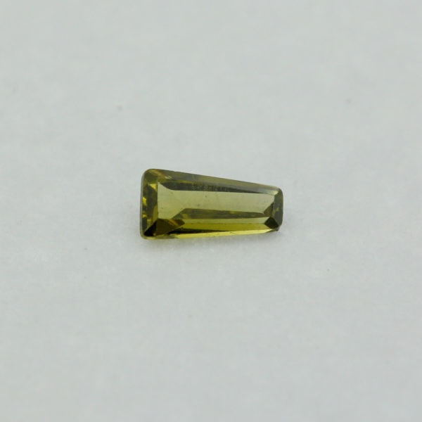 Loose Tapered Baguette Peridot CZ Gemstone Cubic Zirconia August Birthstone Front
