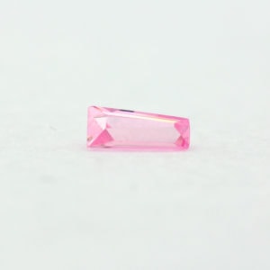 Loose Tapered Baguette Pink CZ Gemstone Cubic Zirconia October Birthstone Front