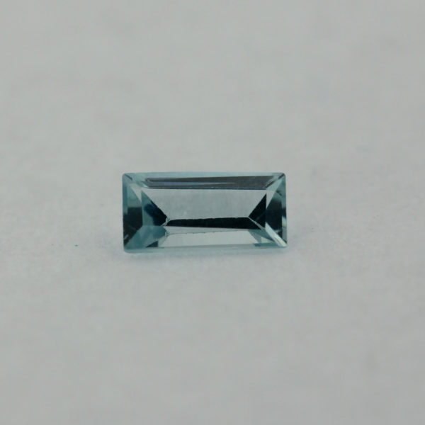 Loose Straight Baguette Aquamarine CZ Gemstone Cubic Zirconia March Birthstone Front