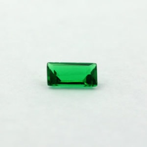 Loose Straight Baguette Emerald CZ Gemstone Cubic Zirconia May Birthstone Front