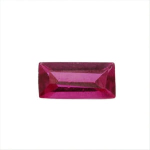 Loose Straight Baguette Ruby CZ Gemstone Cubic Zirconia July Birthstone Front