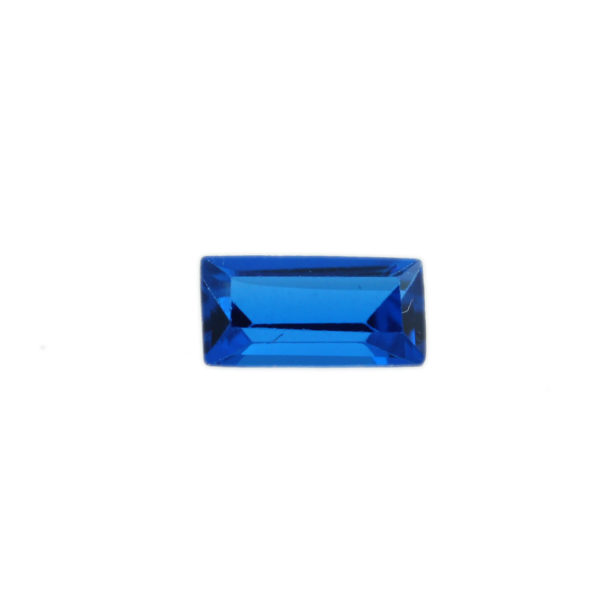 Loose Straight Baguette Sapphire CZ Gemstone Cubic Zirconia September Birthstone Front