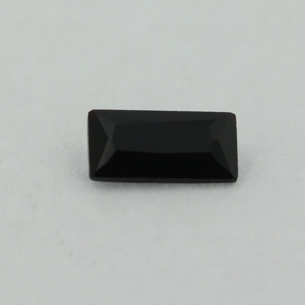 Loose Straight Baguette Black Onyx CZ Gemstone Cubic Zirconia Front