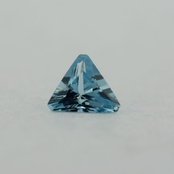 Loose Triangle Cut Aquamarine CZ Gemstone Cubic Zirconia March Birthstone Front