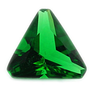 Loose Triangle Cut Emerald CZ Gemstone Cubic Zirconia May Birthstone