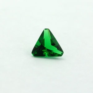 Loose Triangle Cut Emerald CZ Gemstone Cubic Zirconia May Birthstone Front