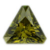 Loose Triangle Cut Peridot CZ Gemstone Cubic Zirconia August Birthstone