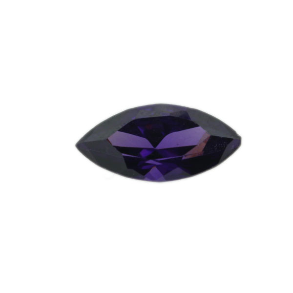 Loose Marquise Cut Amethyst CZ Gemstone Cubic Zirconia February Birthstone Front