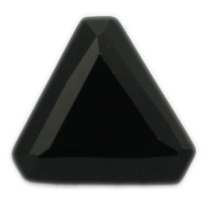 Loose Triangle Cut Black Onyx CZ Gemstone Cubic Zirconia