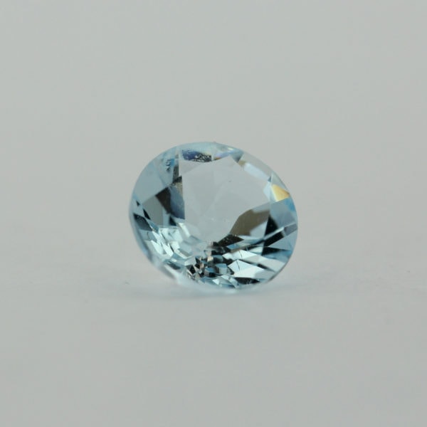 Loose Round Cut Genuine Natural Aquamarine Gemstone Semi Precious March Birthstone Side
