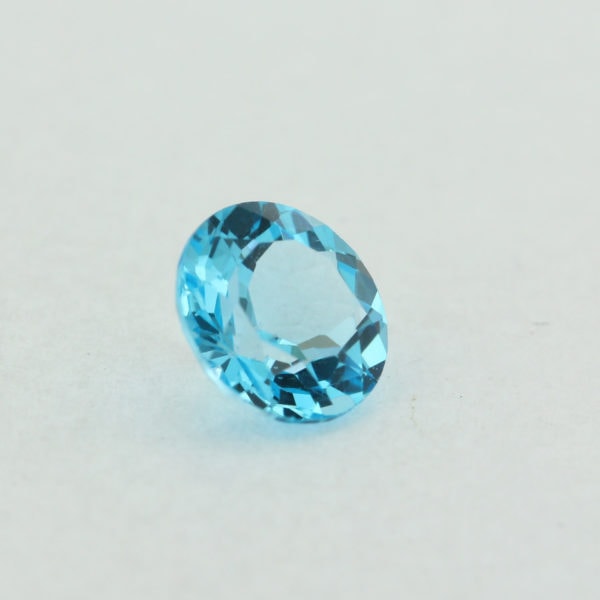 Loose Round Cut Genuine Natural Blue Topaz Gemstone Semi Precious November Birthstone Side