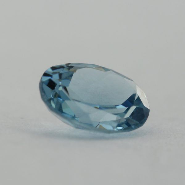 Loose Oval Cut Aquamarine CZ Gemstone Cubic Zirconia March Birthstone Back