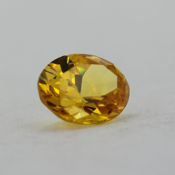 Loose Oval Cut Citrine CZ Gemstone Cubic Zirconia November Birthstone Back