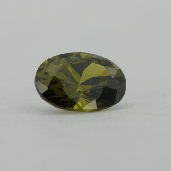 Loose Oval Cut Peridot CZ Gemstone Cubic Zirconia August Birthstone Back