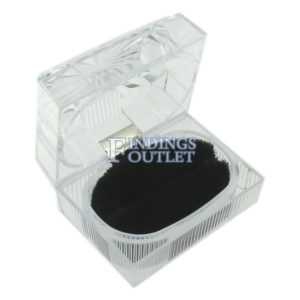 Clear Acrylic Crystal Double Ring Box Display Jewelry Gift Box Empty