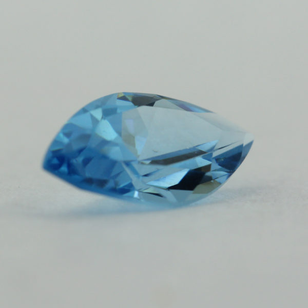 Loose Marquise Cut Aquamarine CZ Gemstone Cubic Zirconia March Birthstone Back