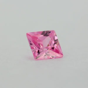 Loose Princess Cut Pink CZ Gemstone Cubic Zirconia October Birthstone Side