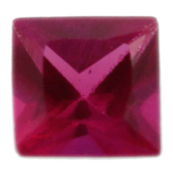 Loose Princess Cut Ruby CZ Gemstone Cubic Zirconia July Birthstone