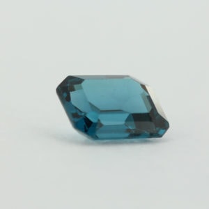 Loose Emerald Cut Blue Zircon CZ Gemstone Cubic Zirconia December Birthstone Side