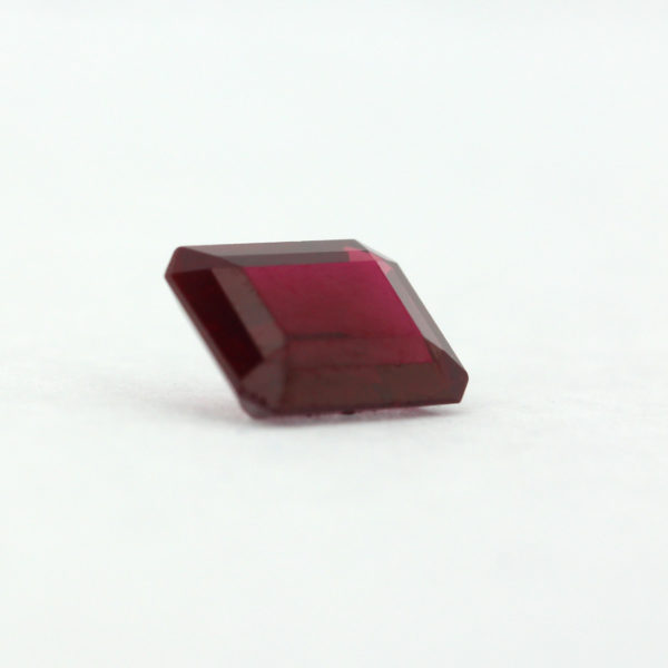 Loose Emerald Cut Garnet CZ Gemstone Cubic Zirconia January Birthstone Side