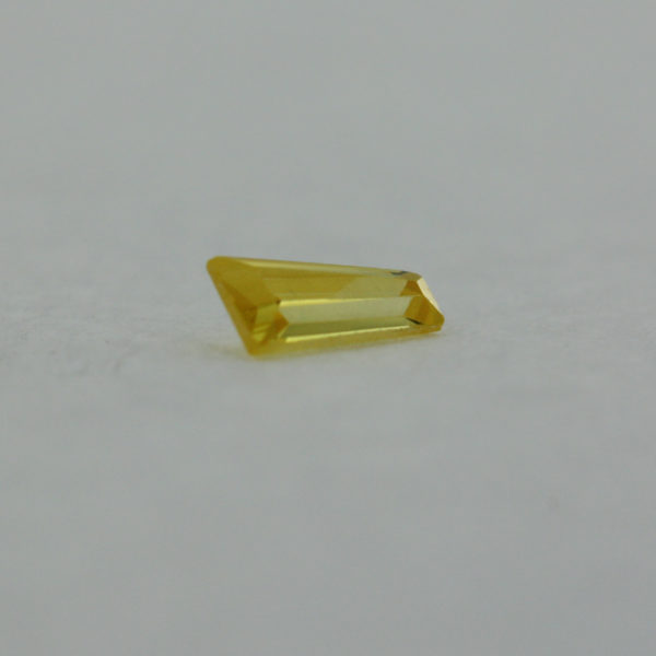 Loose Tapered Baguette Citrine CZ Gemstone Cubic Zirconia November Birthstone Back