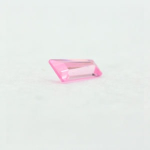 Loose Tapered Baguette Pink CZ Gemstone Cubic Zirconia October Birthstone Side