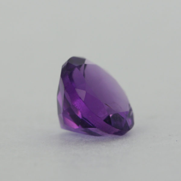 Loose Round Cut Genuine Natural Amethyst Gemstone Semi Precious February Birthstone Back