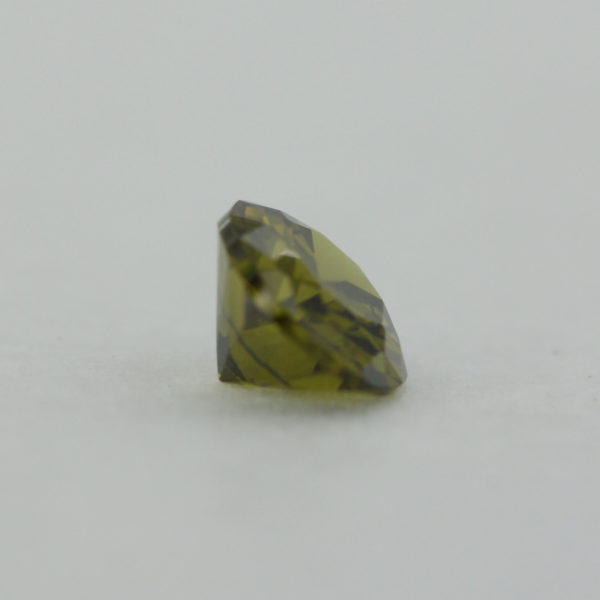 Loose Oval Cut Peridot CZ Gemstone Cubic Zirconia August Birthstone Side