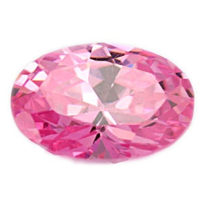Loose Oval Cut Pink CZ Gemstone Cubic Zirconia October Birthstone