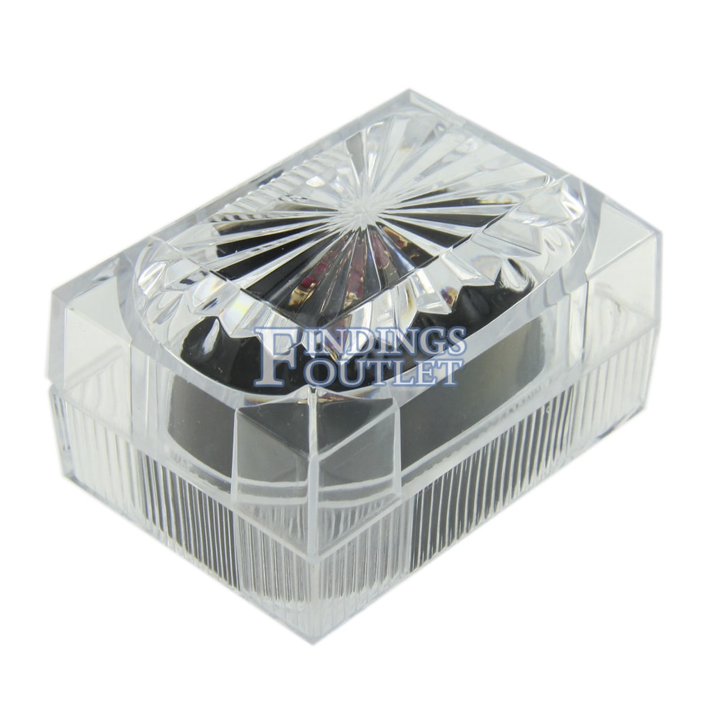 Clear Acrylic Crystal Double Ring Box Display Jewelry Gift Boxes 1 Dozen 