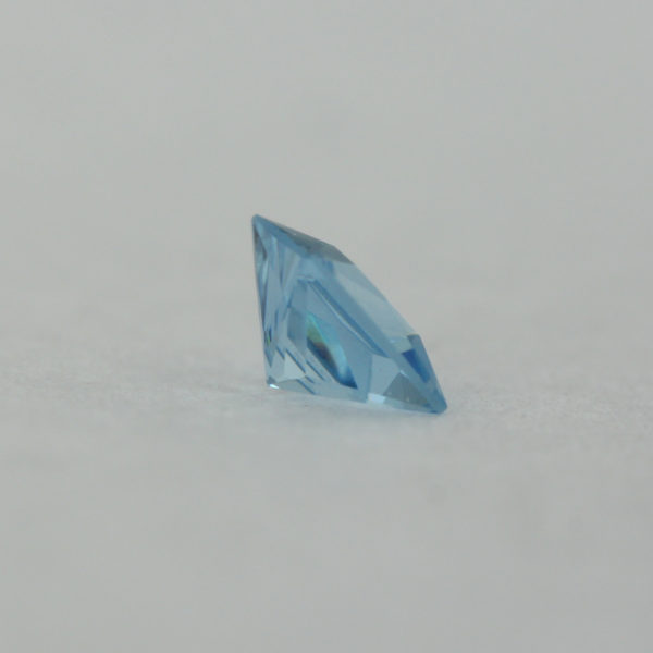 Loose Princess Cut Aquamarine CZ Gemstone Cubic Zirconia March Birthstone Side