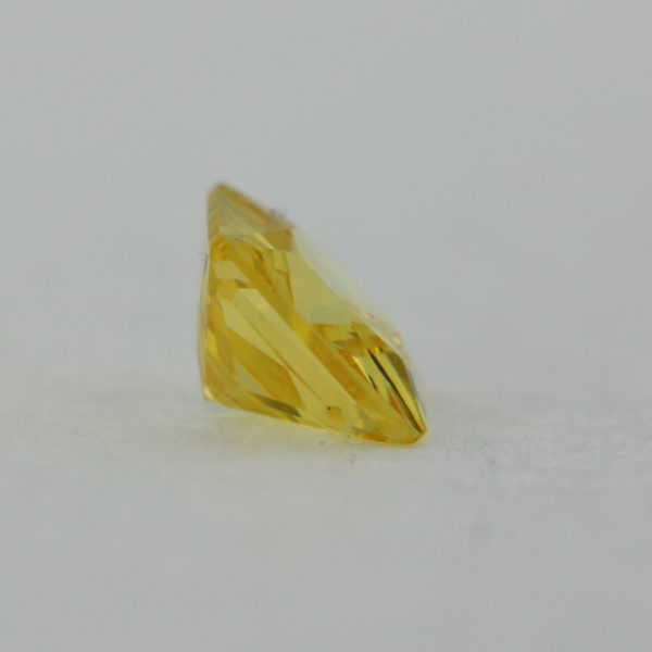 Loose Princess Cut Citrine CZ Gemstone Cubic Zirconia November Birthstone Side