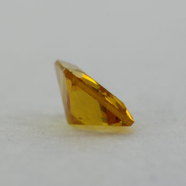 Loose Emerald Cut Citrine CZ Gemstone Cubic Zirconia November Birthstone Back