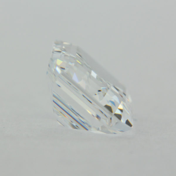 Loose Step Emerald Cut White CZ Gemstone Cubic Zirconia April Birthstone Back