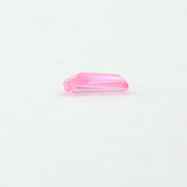 Loose Tapered Baguette Pink CZ Gemstone Cubic Zirconia October Birthstone Down