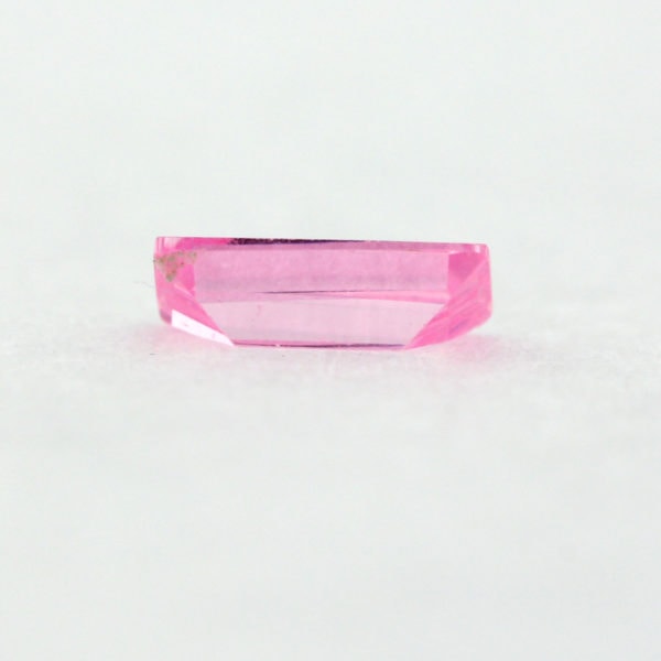 Loose Straight Baguette Pink CZ Gemstone Cubic Zirconia October Birthstone Back