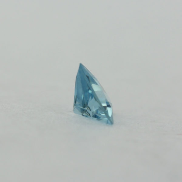 Loose Triangle Cut Aquamarine CZ Gemstone Cubic Zirconia March Birthstone Side