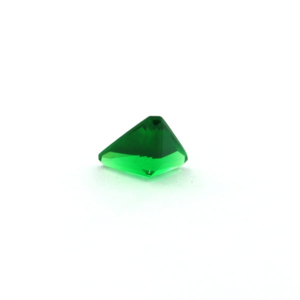 Loose Triangle Cut Emerald CZ Gemstone Cubic Zirconia May Birthstone Back