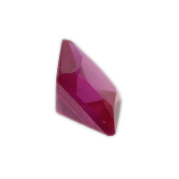 Loose Princess Cut Ruby CZ Gemstone Cubic Zirconia July Birthstone Side 3
