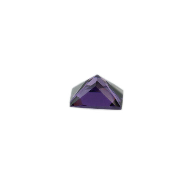 Loose Princess Cut Amethyst CZ Gemstone Cubic Zirconia February Birthstone Down