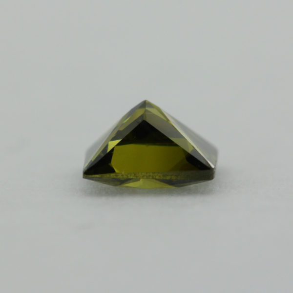 Loose Princess Cut Peridot CZ Gemstone Cubic Zirconia August Birthstone Down