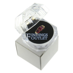 Clear Acrylic Crystal Diamond Cut Ring Box Display Jewelry Gift Box Outer